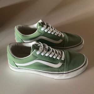 Sage green Old Skool Vans